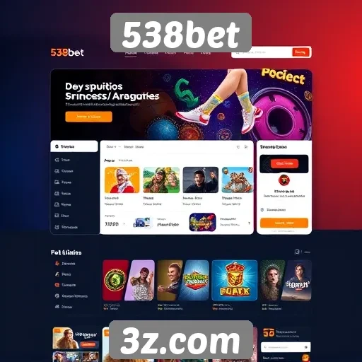 Interface do site 538bet é acessível e intuitiva